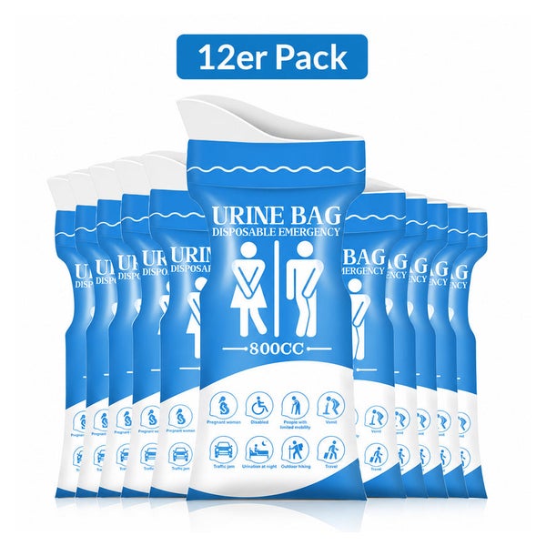 COOL-i Notfall Urinbeutel 12er 800 ml, Blau 12 St