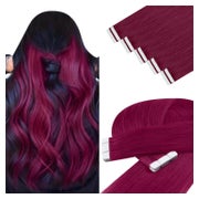 Tape Extensions Echthaar Burgundy Rot Invisible Skin 50 cm 1 1 St