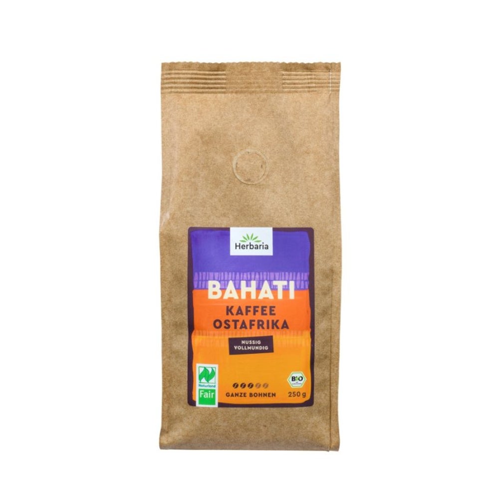 Herbaria Kaffee BAHATI ganze Bohne bio - Naturland Fair