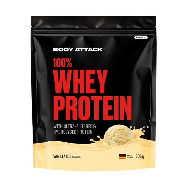 Body Attack 100% Whey Protein - Vanilla Ice 0.9 kg