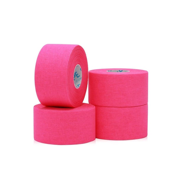 OK TAPE Sporttape Athletic 4 Rollen (3.8cm x 13.7m) Weiß & Rosa - Profi Tape