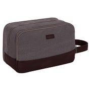 Kulturtasche Herren Reise Canvas Ledertasche Dopp Kit Taupe 1 St