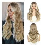 Perücke Lacefront 13x4 Synthetik Vorgezupft Blond 22 Inch Om 1 St
