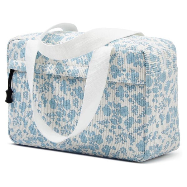 Kosmetiktasche Cord groß Reise Damen Mädchen Blue-white 1 St