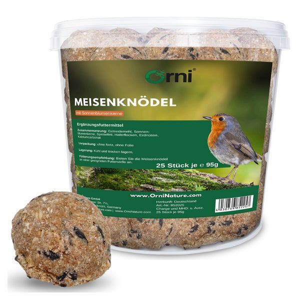 Orni Meisenknödelk 25 Stück im Eimer 2500 g