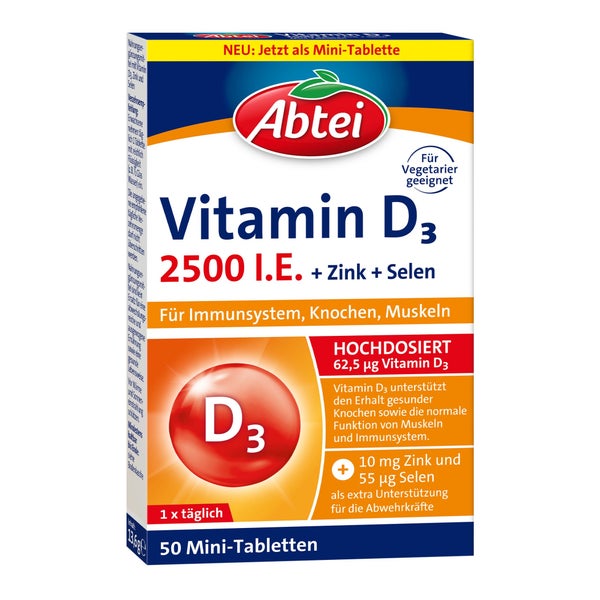 Abtei Vitamin D3 2500 I.e. Mini Tabletten 50 St