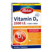 Produktabbildung: Abtei Vitamin D3 2500 I.e. Mini Tabletten 50 St