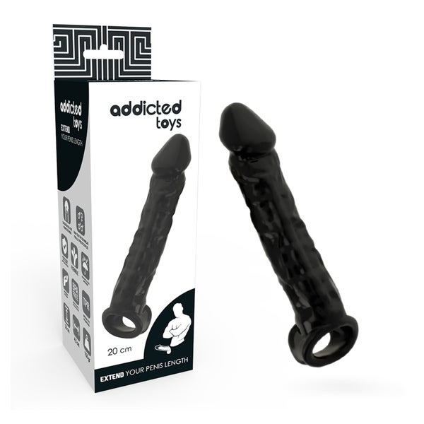 Addicted Toys - Penisverlängerung mit Hodenring 1 St