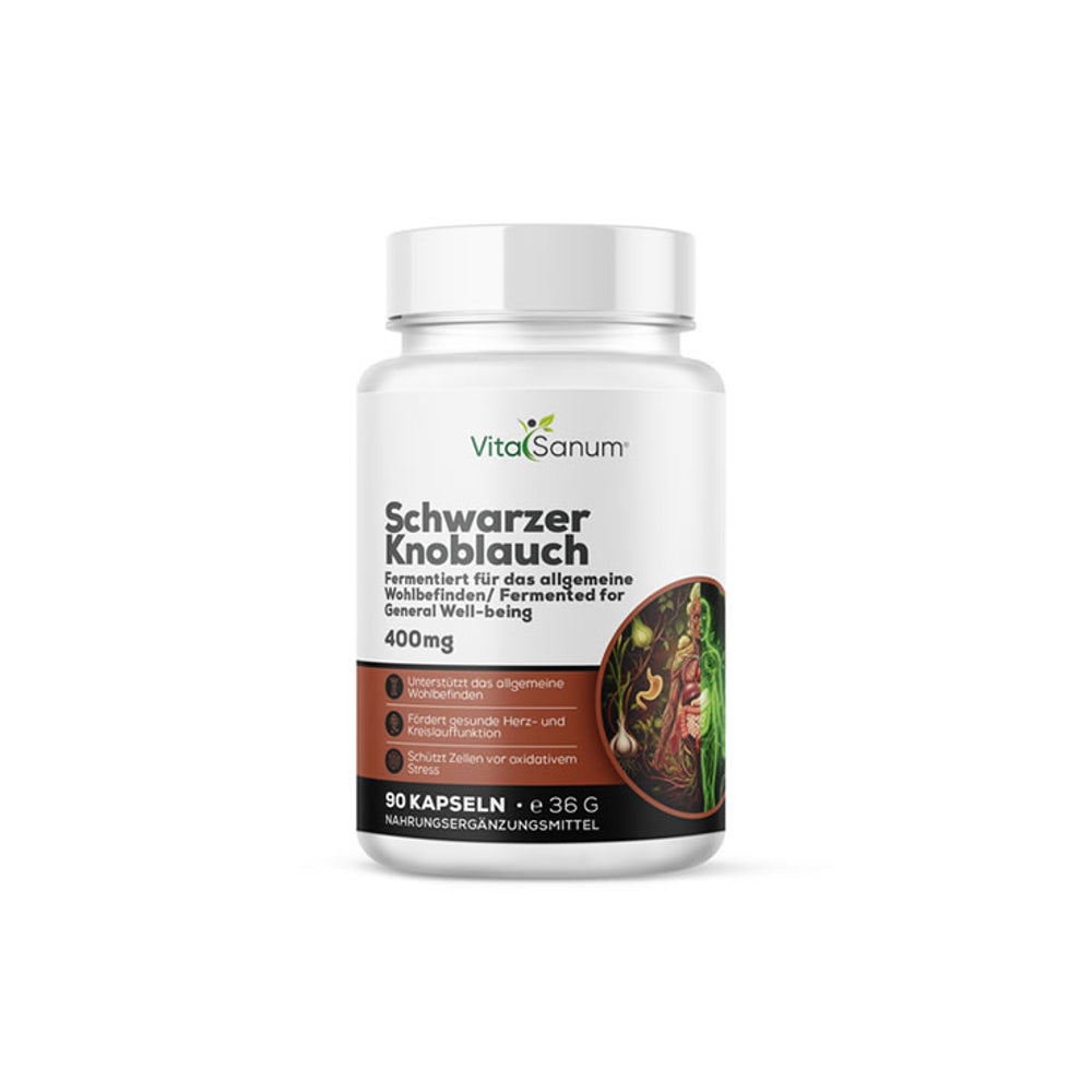 VitaSanum®- Schwarzer Knoblauch  (Allium Sativum L.) 400 mg 90 Kapseln 90 St