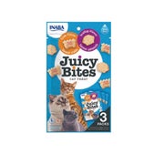 INABA Juicy Bites Katzen Leckerlie Knabbertaschen mit saftigem Kern in lustigen Formen - Jakobsmuschel und Krabbe 33,9g 0,03 kg