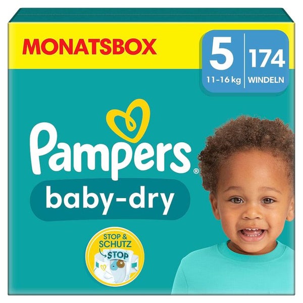 Pampers Windeln Größe 5 (11-16kg) Baby-Dry 174 St