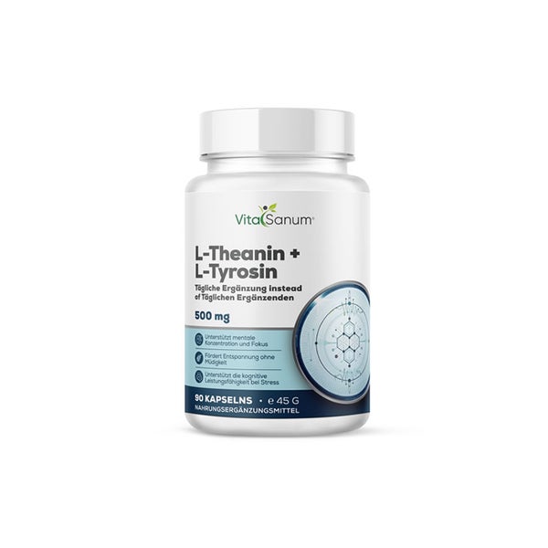 VitaSanum®- L-Theanine + L-Tyrosine 500 mg 90 Kapseln  St
