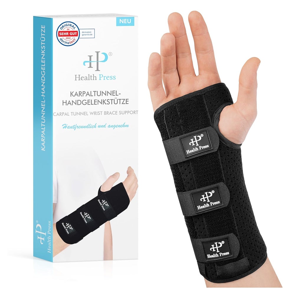 Health Press® Karpaltunnelbandage Größe M Rechts 1 St