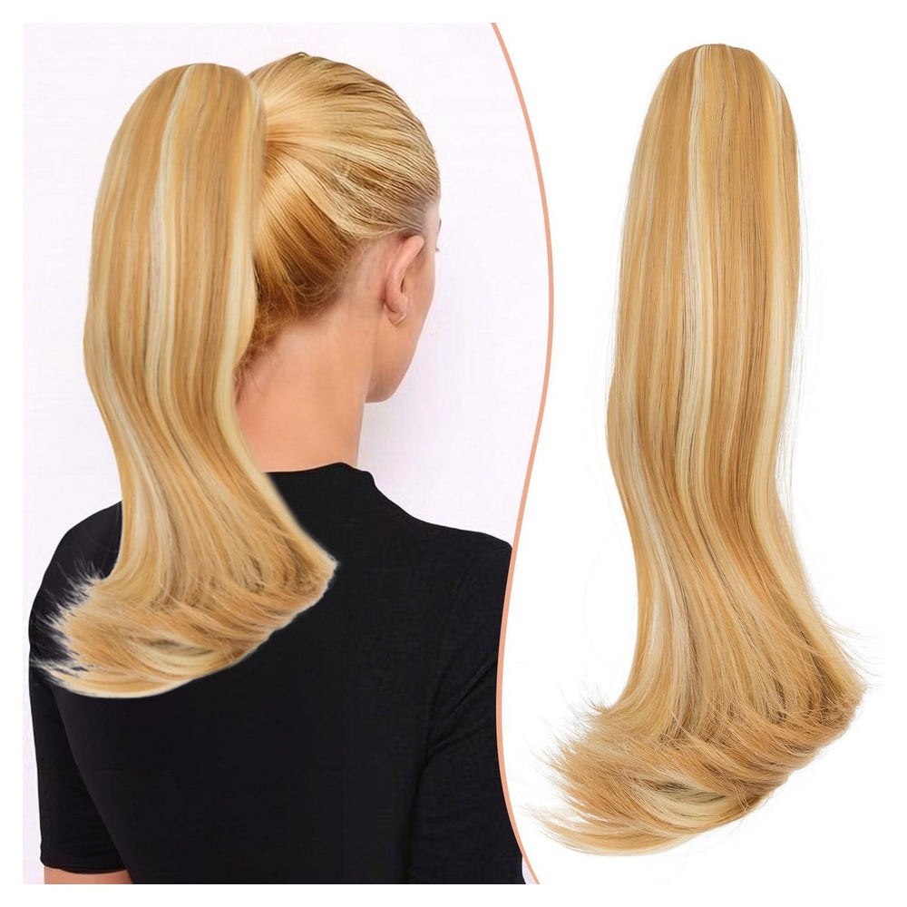 Pferdeschwanz Haarteil Clip Gewellt 30cm 27H 613# Schmutzigb 1 St