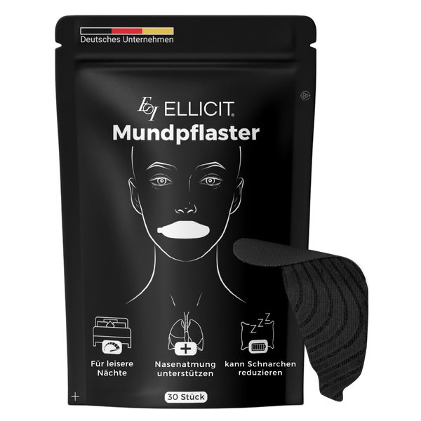 ELLICIT® Mundpflaster Schwarz, Universalgröße 30 St