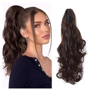 Pferdeschwanz Extensions Gewellt Synthetische Zopf 45 cm #M4 1 St