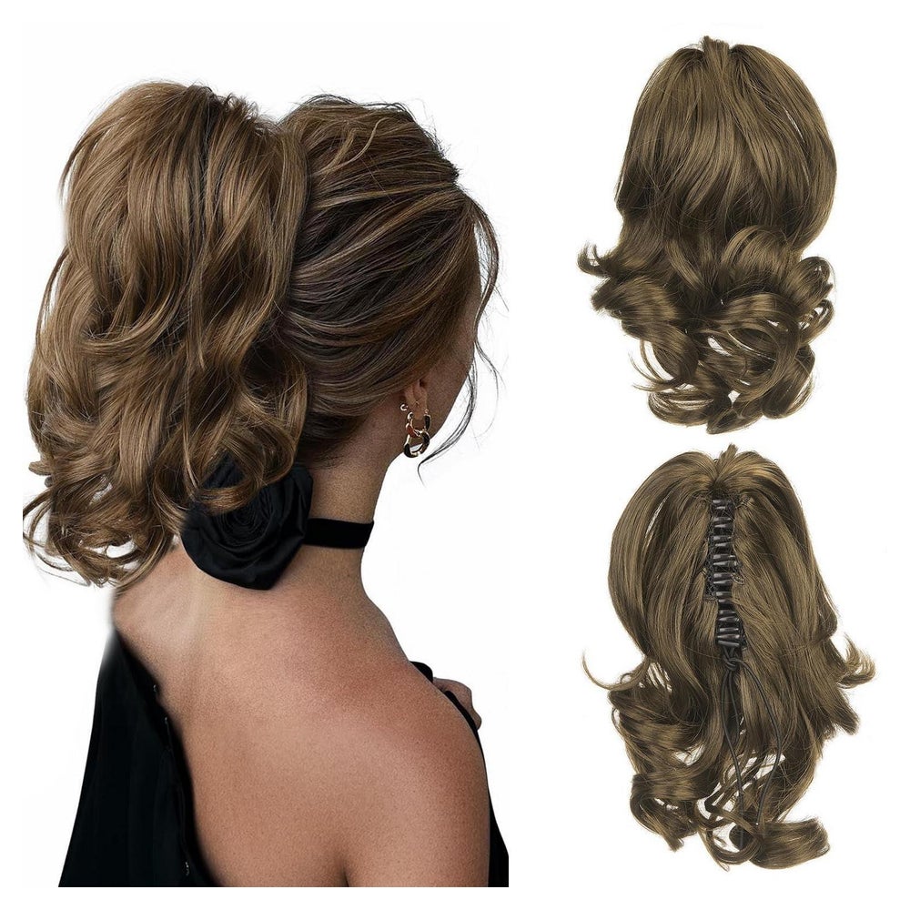Ponytail Zopf Haarteil Extension Synthetik Lockig 35 cm 110g 1 St