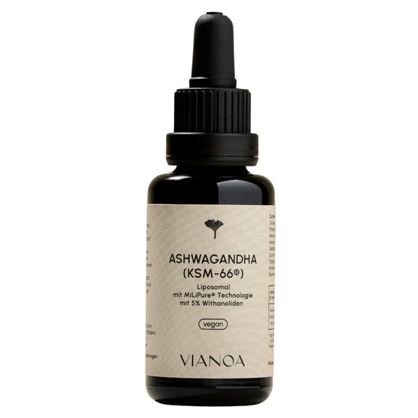 VIANOA Ashwagandha Tropfen - KSM-66® Wurzelextrakt, vegan 30 ml