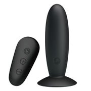 Mr Play - Analstecker mit Vibration, Schwarze Fernbedienung
