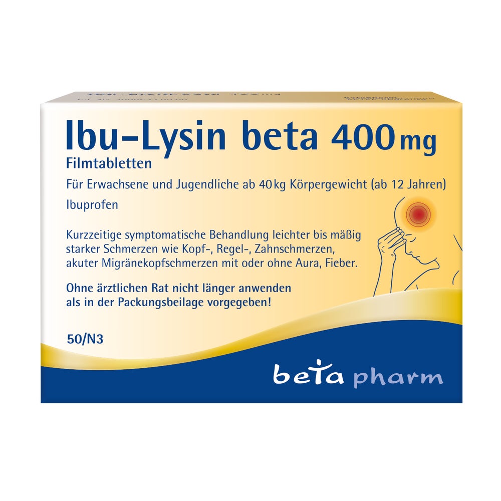 Ibu-lysin Beta 400 Mg Filmtabletten 50 St