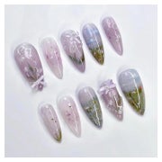 24er Set GlamRays Blumen Fake Nails 3D Perlen Schleife Desig 1 St