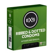 «Ribbed & Dotted» Kondome - 3er Pack, gerippt und genoppt (3 Kondome) 3 St