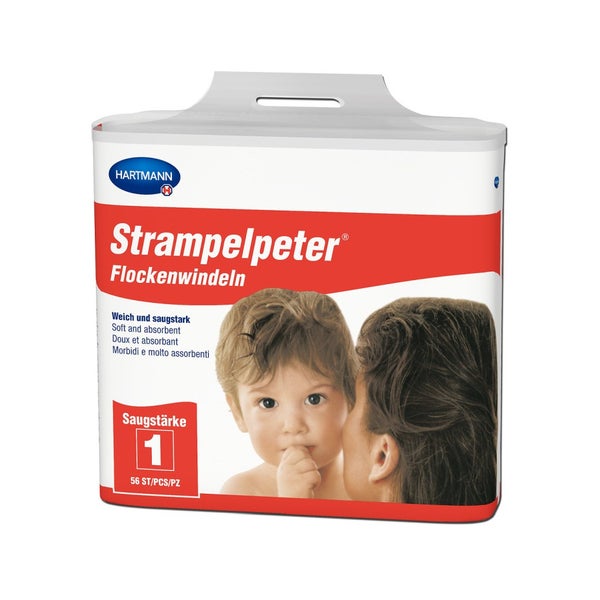 Strampelpeter Flockenwindeln, Stärke 1, 35 x 11 cm 224 St