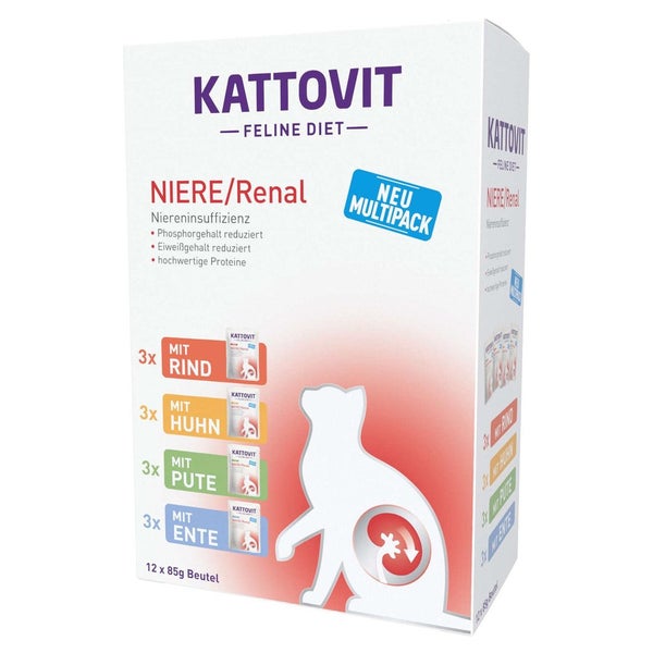 Kattovit - Feline Diet Pouchbeutel Niere/Renal Multipack (5er Pack) 5,1 kg