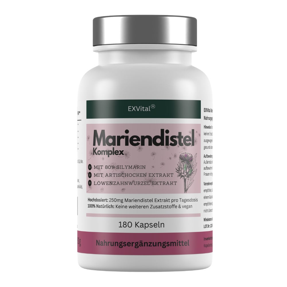 EXVital® Mariendistel Kapseln mit Artischocke & Löwenzahn 90 g