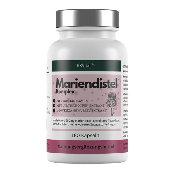 EXVital® Mariendistel Kapseln mit Artischocke & Löwenzahn 90 g