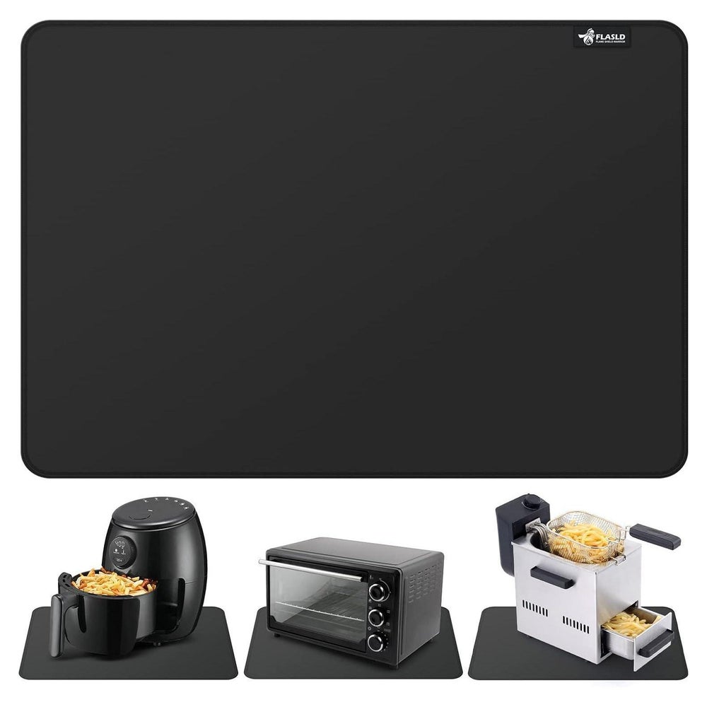 Hitzebeständige Matte für Luftfritteuse Silikon schwarz 40 x 1 St