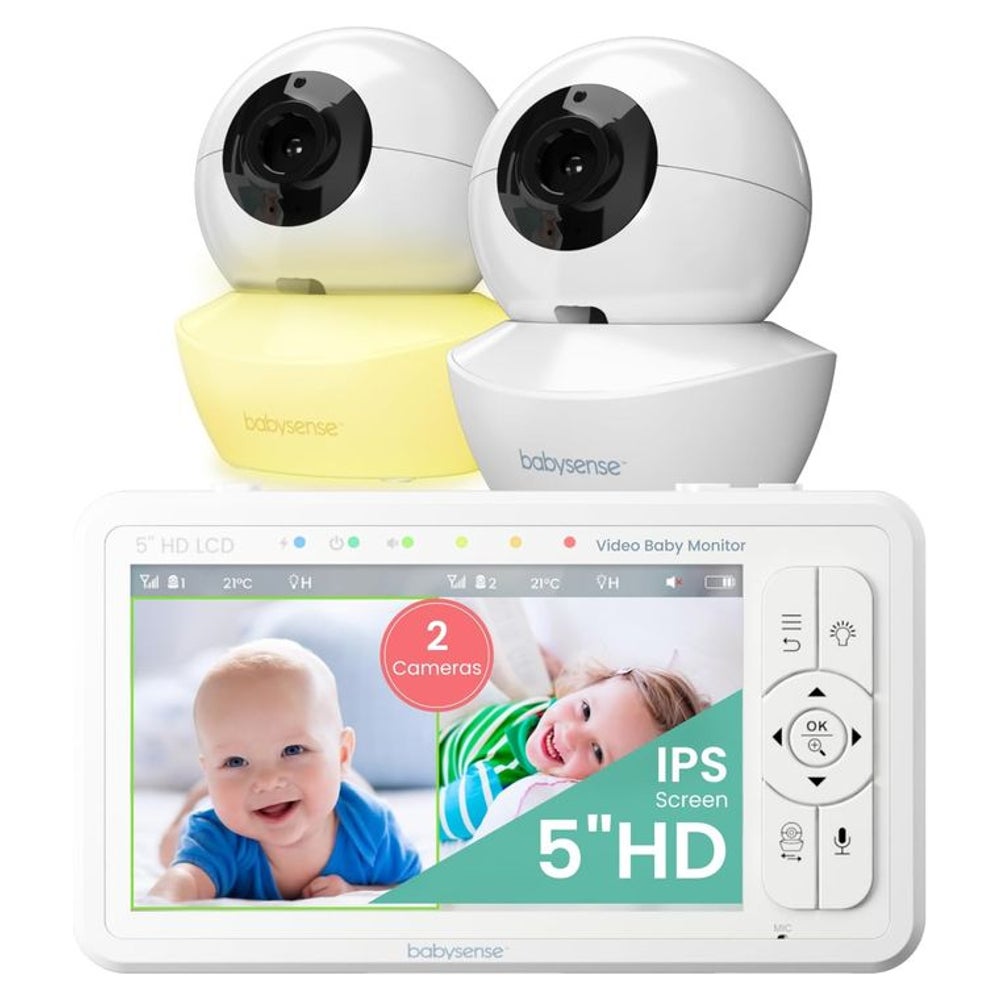 Babysense Babyphone HD 5 Zoll mit 2 Kameras 1 St