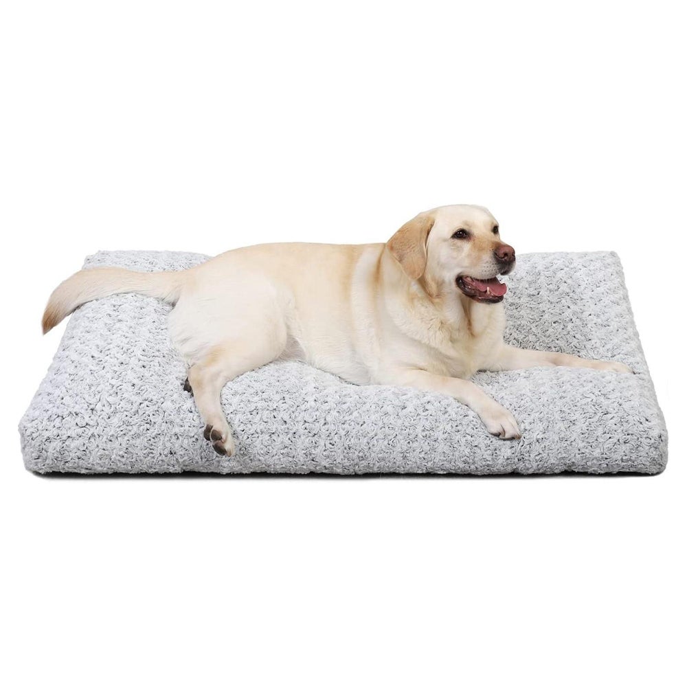 Hundebett XL waschbar flauschig Hellgrau L 105 x B 70 x H 9 1 St