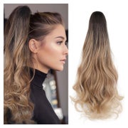 Haarteil Ponytail Clipin 45 cm 140g Braun Ombre mix Braun 1 St