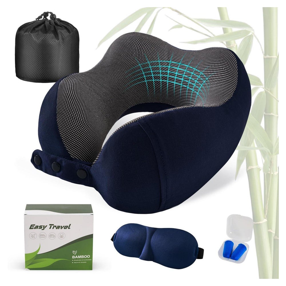 Nackenkissen Memory Foam Reisekissen verstellbar 1 St