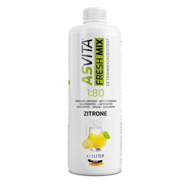 ASVita Fresh Mix Mineralgetränk 1/80 - Zitrone 1 l