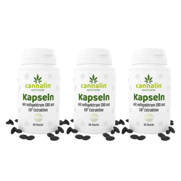Cannalin - 3x CBD Kapseln 40 mg 180 St