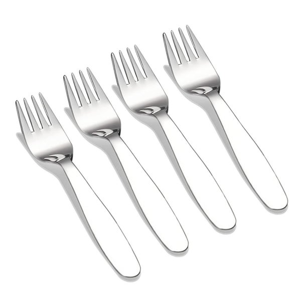 Edelstahl Kinderbesteck Set 4 Gabeln 18/8 Silber 1 St
