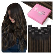 Extensions Clip Echthaar Ombre Braun 1-Clip-1-#2 2 6 50 cm-1 1 St