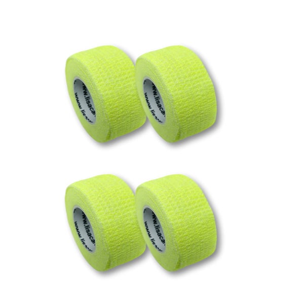 LisaCare Fingerpflaster 2,5cm x 4,5m - 4er Set Neongelb 4 St