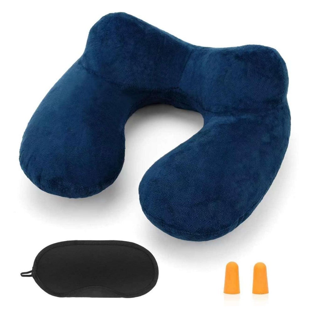 Aufblasbares Nackenkissen Reisekissen ergonomische 1 St