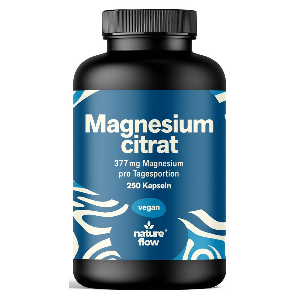 Magnesiumcitrat - 250 Kapseln - Nature Flow 250 St