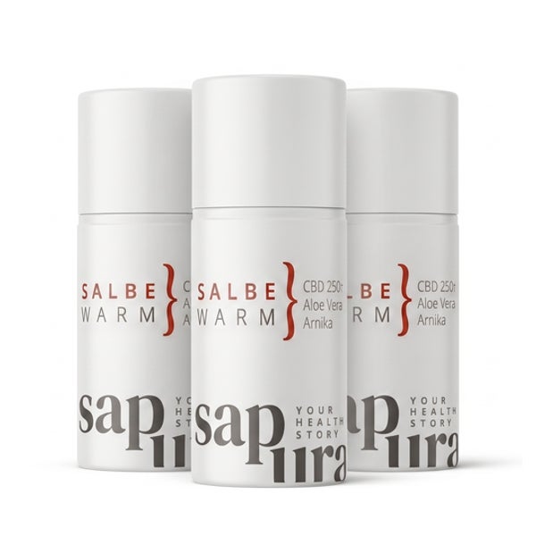 Cannabis Gel 250mg | Wärme CBD Salbe extra stark | 3er Set 150 ml