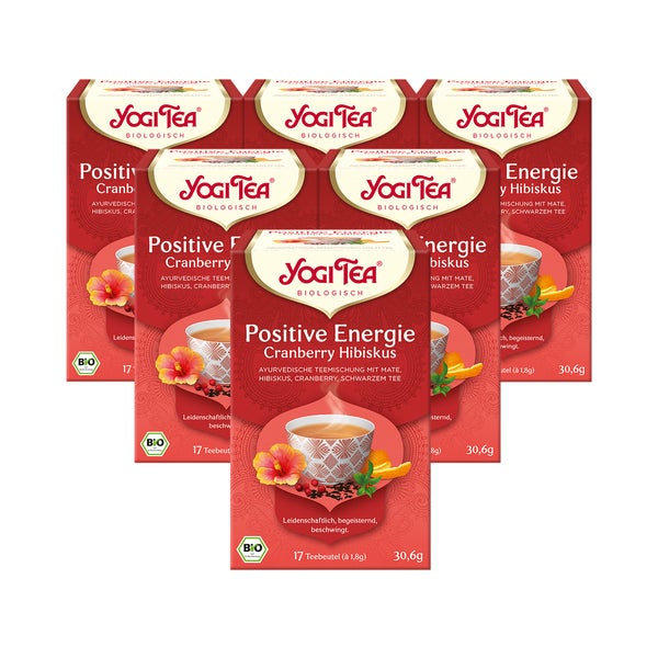 Yogi Tea - Positive Energie Bio Schwarztee | 6 x 30,6g 6x17 St