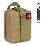 flintronic Taktische Hüfttasche mit Karabiner, Khaki