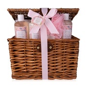 Accentra SECRET GARDEN Geschenkset – Pflegeset im Weidenkorb, White Tea & Apricot 1170 ml