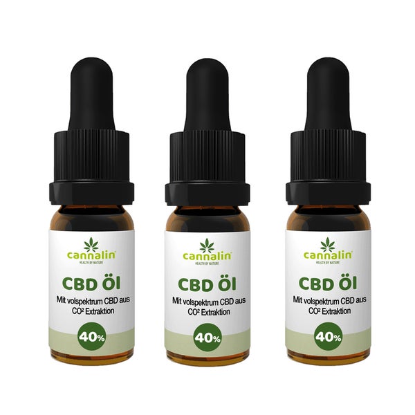 Cannalin - 3x CBD Öl Vollspektrum - 40% 30 ml