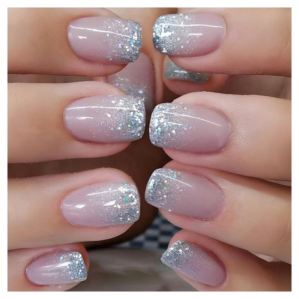 Kunstnägel Selbstklebend French Kurz Acryl 24 1 g (1er Pack) 1 St