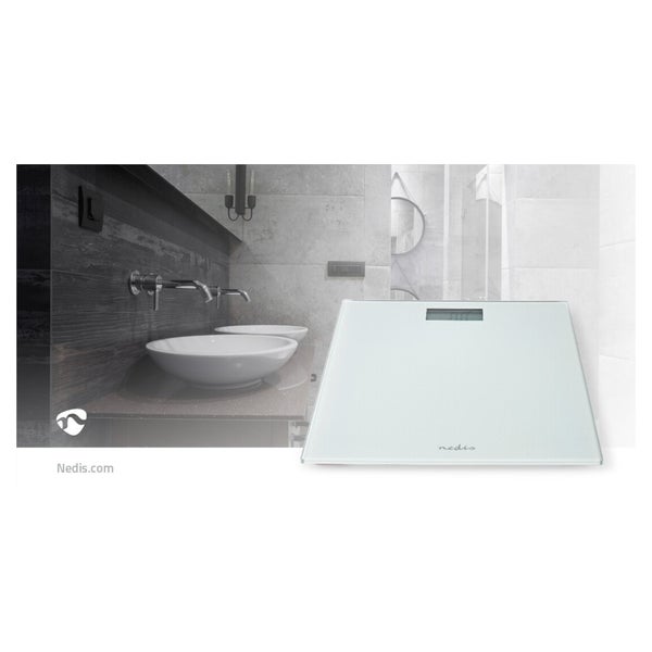 Nedis PERSONENWAAGE GLAS       150KG (PESC500WT         WS) 1 St
