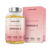 Produktabbildung: Aavalabs Omega-3 Fischöl, 1000 EPA / 500 DHA, 120 Softgels 120 St